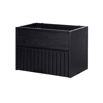 Sherwin Slat Modern Coastal 2-Drawer Wall Mounted Bath Vanity Cabinet Only (Sink Basin Not Included) - JONATHAN Y